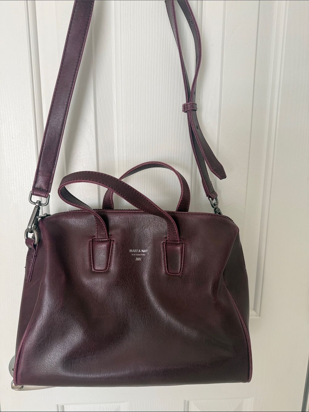 Matt & Nat Deep Bordeaux Vegan Leather Satchel